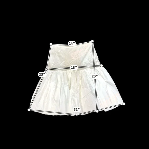 Vintage Kayser Ivory Ruffle Lace Trim Half Slip Petticoat Made USA Knee Length - Picture 3 of 4